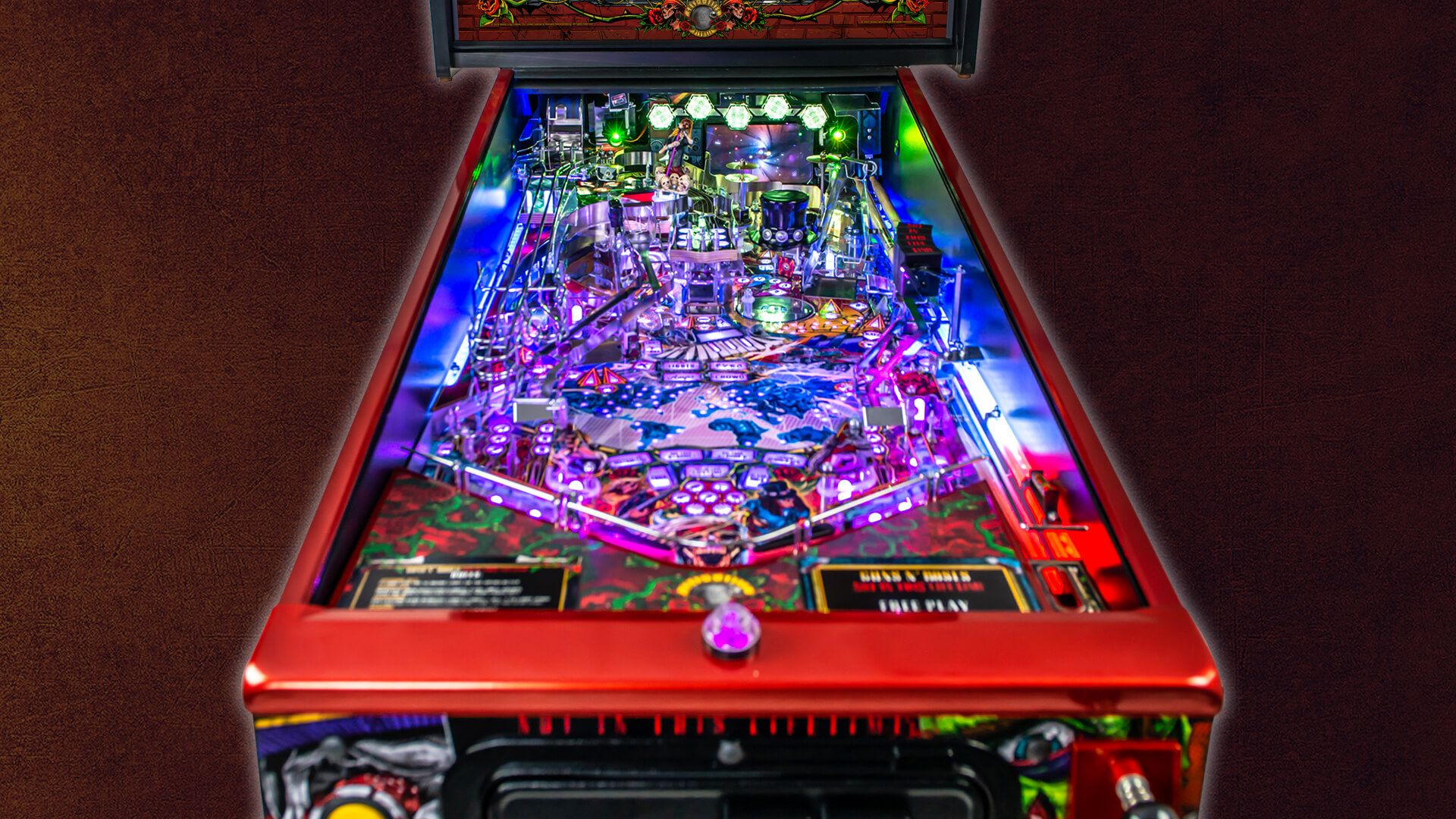 Guns N Roses Pinball Limited Edition Pinball Game LEDs